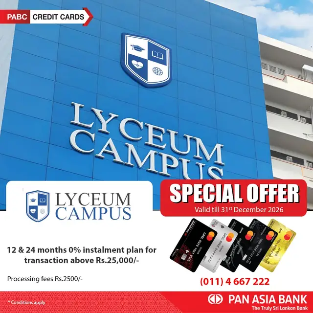 Lyceum Campus offer from Pan Asia Bank
