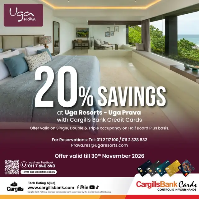 Uga Resorts - Uga Prava offer from Cargills Bank