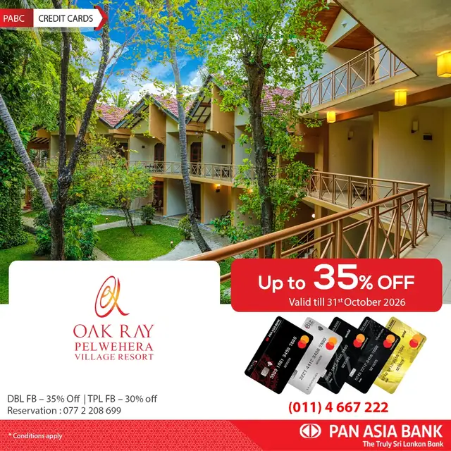 Oak Ray Pelwehera Village Resort offer from Pan Asia Bank