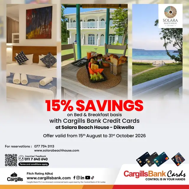 Solara Beach House Dikwella offer from Cargills Bank